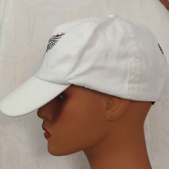 Harley Davidson® Womens Rhinestone White Wing Bar & Shield Cap Hat - Picture 14 of 15